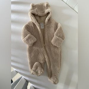 GAP Factory, 0-3 Months, Baby Bear Sharpa One-piece, lightly used
